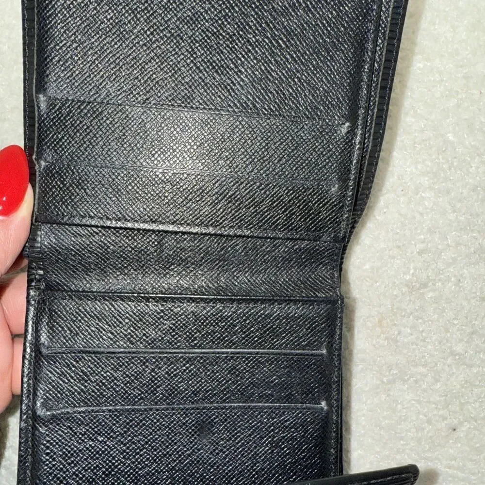 Louis Vuitton Epi Leather Wallet Color Black